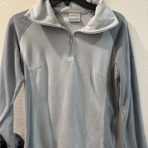 Columbia Light Blue Gray Fleece Pullover
